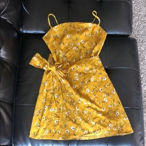 Mustard yellow spring dress